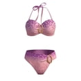 thumbnail image 4 of HAIJIE Women's Bikini Set Push Up Swimsuit Sheer Mesh Swimsuit Dress Womens 2 Piece Swimsuits for Wife Girlfriend Bikini Sleeveless Cover Up Dresses (Purple,XXL), 4 of 4