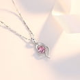 thumbnail image 3 of Collar de plata 999 Colgante de clavícula para mujer en forma de corazón Joyería de moda Regalo de San Valentín, 3 of 4