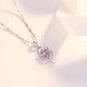 thumbnail image 4 of Collar de plata 999 Colgante de clavícula para mujer en forma de corazón Joyería de moda Regalo de San Valentín, 4 of 4