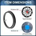 thumbnail image 3 of Unique Bargains 4Pcs Wheel Hub Centric Rings Black Polycarbonate Wheels Center Shaft Shock Absorbing Hubrings  OD 79.6mm to ID 69.6mm, 3 of 7