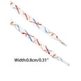 thumbnail image 3 of Colored Printed Flat Shoelaces Splashing Ink Shoe Laces for Sneakers 2 Pairs White-Orange Red Blue 140cm/55.12", 3 of 4