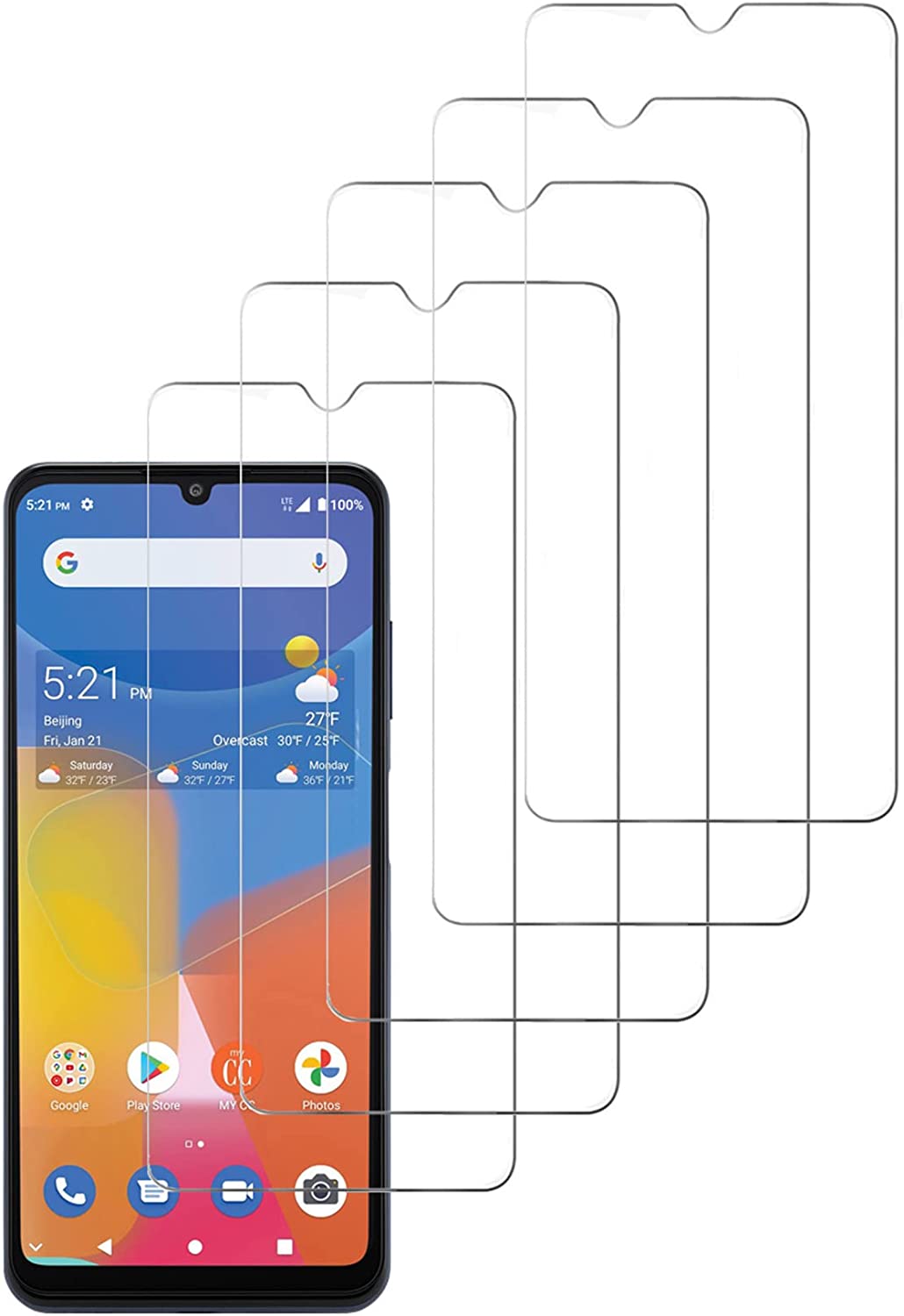 5 Pack for ZMax 5G Screen Protector,Scratch Resistant Bubble Free Anti