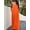 Orange Red, variant on 2024 Spring/Summer New European and American Cross-Border Women's Shein Amazon Elegant Solid Color Strap Dress