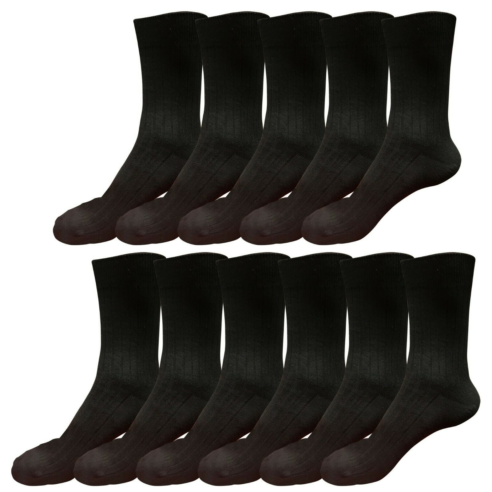 1 Pair Men Plain Color Breathable Combed Cotton Warm Soft Dress Socks Size 6-11 