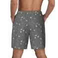 thumbnail image 3 of Kdxio Airplane Routes Around The World Print Men's Swim Trunks with Compression Liner 7 Inch Inseam Quick Dry Swim Shorts, 3 of 7