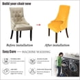 thumbnail image 3 of BOGUANG Housse de Chaise à Dossier Ailé en Velours, Housses de Chaise Extensibles, Housse de Fauteuil Réutilisable Lavable en Spandex Doux Incliné (Doré, Ensemble de 2), 3 of 7