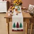 thumbnail image 2 of Red Plaid Christmas Table Runner 48 Inches Long Farmhouse Dress Scarves, Xmas Tree Vintage Winter Rustic Dining Tablerunner for Coffee Table/Kitchen Island/Party Décor, 13" x 48", 2 of 8