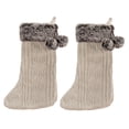 thumbnail image 2 of SAFAVIEH Gingerbread Stocking,12" x 20", Beige, Set of 2, 2 of 6
