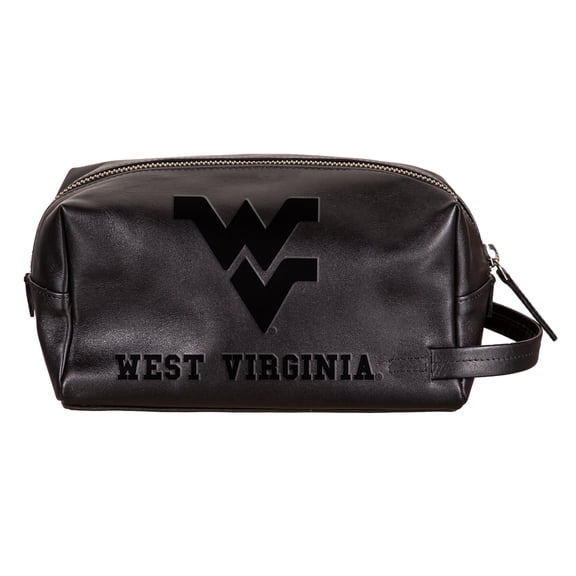 West Virginia Mountaineers Hybrid Leather Lined Dopp Toiletry Bag
