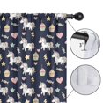 thumbnail image 4 of Blackout Kids Curtains,Dark Blue Cartoon Unicorn Dessert Heart Star Childrens Insulated Curtains Set Of 2,Bedroom Essentials,Toddler Room Decor 52"x84", 4 of 5