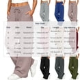 thumbnail image 3 of Horkkom Baggy Sweatpants Wide Leg Solid Color Casual Drawstring Pants Soft Comfy Daily Sweatpants with Pockets S, 3 of 8