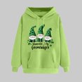 thumbnail image 2 of VBTAPA Happy St Patricks Day 2026 Women Lucky Irish Shamrock Graphic Hoodies Funny Leprechaun Hat Hoody Tops Holiday Party Sweatshirts Green XL, 2 of 6