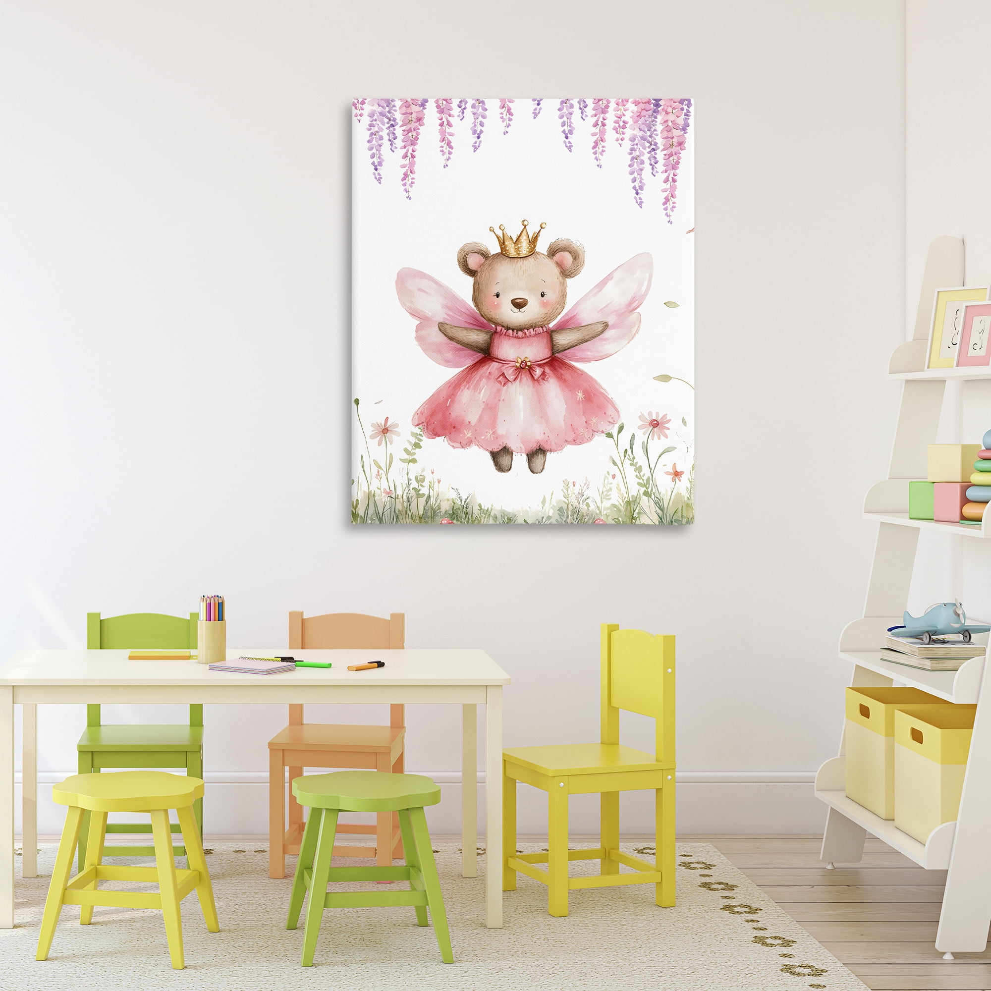 Stupell Industries Woodland Bear Forest Fairy Canvas Wall Art, design by LSR Design Studio