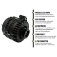 thumbnail image 2 of Speedway Motors GM AD244 Style High Output 220 Amps All Black Alternator - Perfect for Accessories - Fits LS-Era Trucks - Reliable Performance Upgrade, 2 of 7