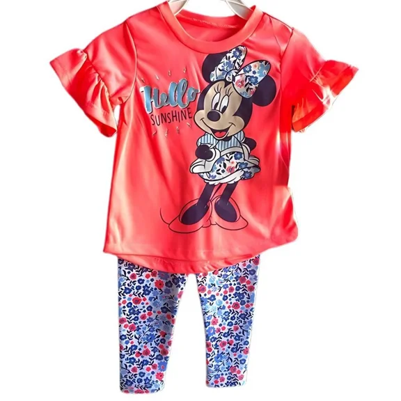 Minnie Mouse Baby Leggings Set NWT 12 Months Hello Sunshine Disney