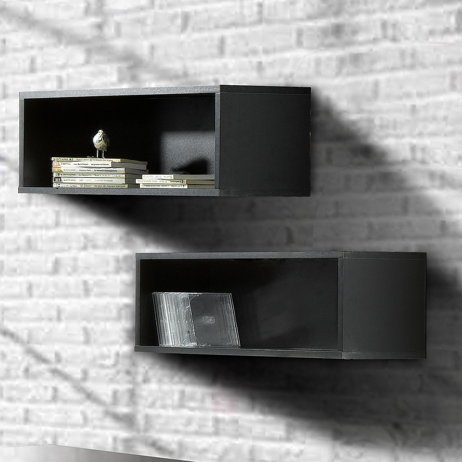 Nexera Avenue Wall Rectangles Black 2 Pack