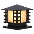 thumbnail image 4 of Miumaeov Outdoor Post Light Retro Frosted Exterior Pillar Lights Warm Light for Garden Patio Pathway Gate Black, 4 of 9