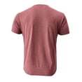 thumbnail image 3 of FRSASU Men's Dressy Crew Neck Shirts Casual Button Down Shirt Henley Short Sleeve Comfort Colors T-shirts Wine, 3 of 7
