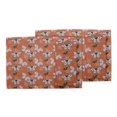 thumbnail image 3 of S4Sassy Orange Butterfly & Floral Washable Printed Dining Reversible Tablemats With Napkins Set, 3 of 3