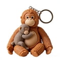 thumbnail image 5 of WKSCLPAI Punch Monkey Keychain, Cute 3D Printed Punch Orangutan Ornaments, Trending Cuddle Companion Key Chain for keys, Bags, Backpacks, Gift for Punch Lovers, 5 of 6