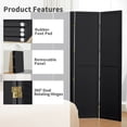 thumbnail image 4 of Room Dividers with 4 Panels Folding Privacy Screens Pegboard Stand Organizer for Jewelry, Craft, Cloth, Art Display Black, 4 of 8