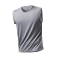 thumbnail image 4 of YLSDY Men's Mesh Panel Quick Dry Tank Top, Ventilated Athletic Sleeveless Shirt for High-Intensity Workouts Gray M, 4 of 8