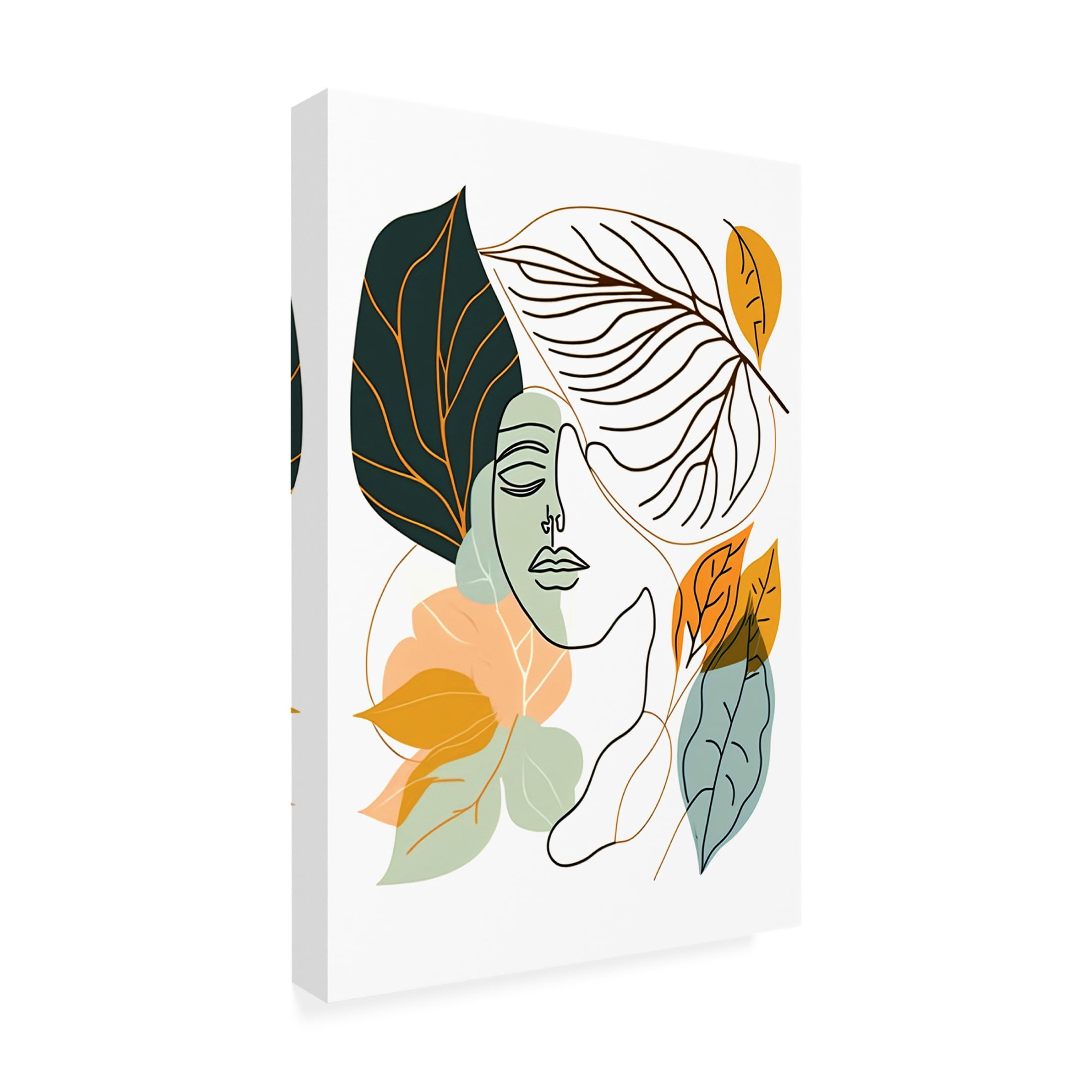 Canvas Wall Art - Ray Heere 'Botanical Minimalism Portraits 7' Wall Art for Living Room, Bedroom, or Office Décor by Trademark Fine Art - 22 x 32 Inches
