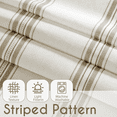 thumbnail image 4 of NICETOWN Valance Curtains for Kitchen, Farmhouse Striped Valance Curtains Semi Sheer Linen Small Window Valance Light Filtering Rod Pocket Valance Curtains for Basement, Taupe, 52"x18", 1 Panel, 4 of 7