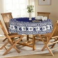 thumbnail image 5 of Mexico Round Tablecloth 60×60 Inch Round, Cinco De Mayo Fiesta Design Blue Washable Table Cover for Party Picnic Dinner Decor, 5 of 6