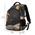 thumbnail image 2 of FORMRS Unisex Backpack Elementary School Travel Bookbag with Reflective Stripes, Retro Halloween Cat, 2 of 7