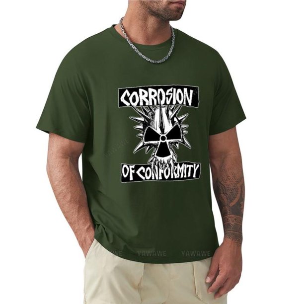 Camiseta de verano para hombre camisa con estampado de animales corrosión de rock ropa de verano
