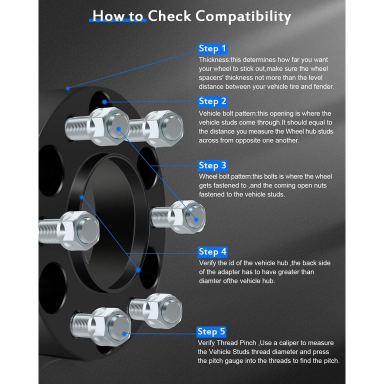 4Pcs 1.5" 6x135 Hub Centric Wheel Spacers For 15-23 Ford F150 Expedition Lincoln