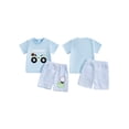 thumbnail image 2 of Baby Toddler Boy Golf Outfit 6 12 18 24 Months 2T 3T 4T Golf Cart Short Sleeve T-shirt Plaid Elastic Waist Shorts 2 Pcs Clothing Set, 2 of 9