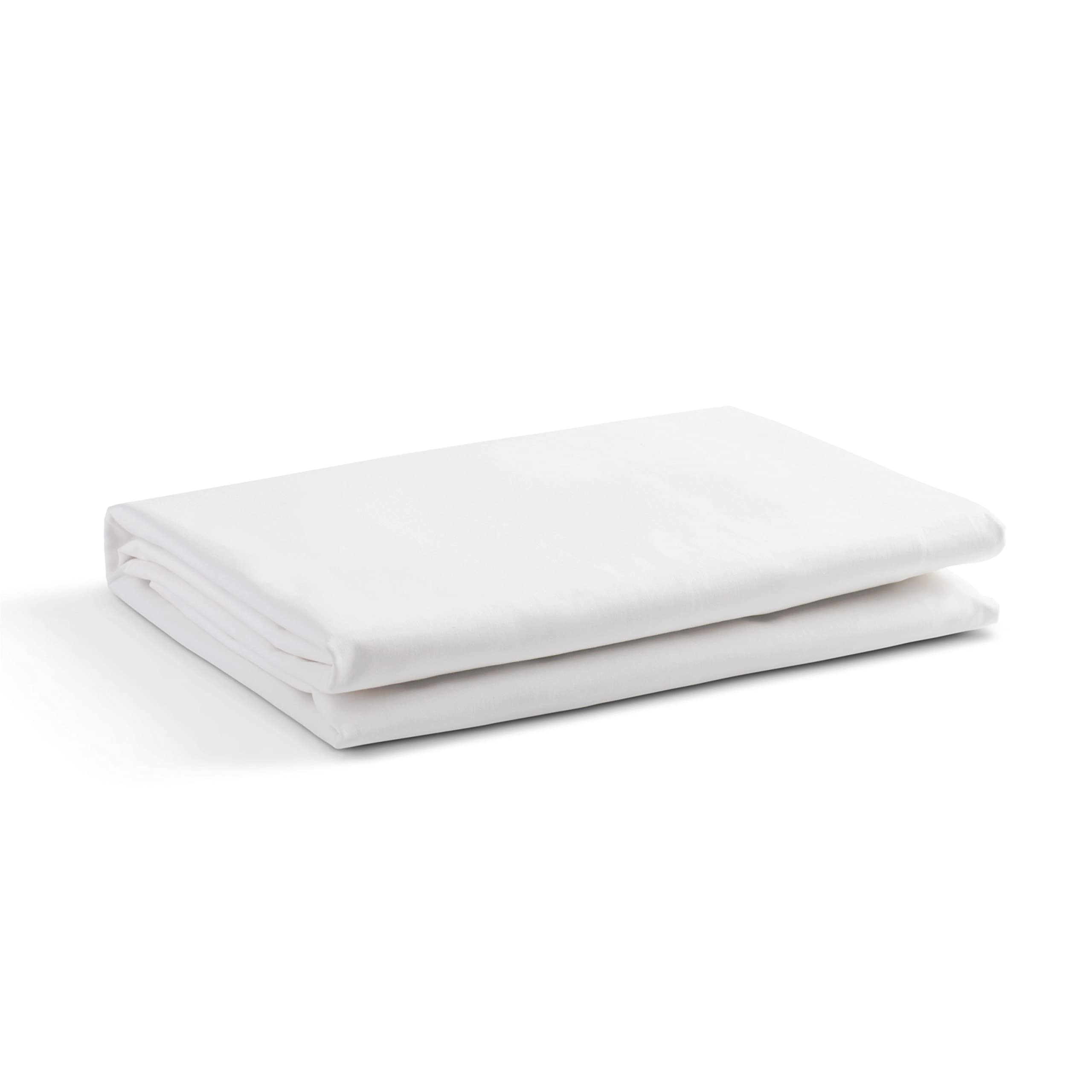 100 Cotton Percale Sheets Queen Size, 1 Flat Sheet Crisp, Cool and