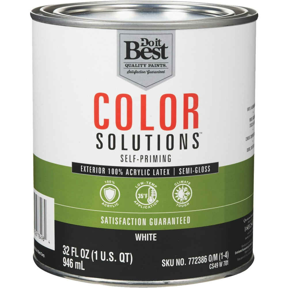 Do it Best Color Solutions 100 Acrylic Latex SelfPriming SemiGloss