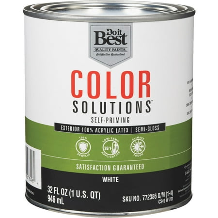 Do it Best Color Solutions 100% Acrylic Latex Self-Priming Semi-Gloss Exterior House (Best House Paint In India)