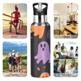thumbnail image 7 of Yayeee 20oz Insulated Water Bottle Double Wall Stainless Steel with Flip Straw Lid, Yellow Halloween Ghosts, 7 of 7