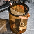 thumbnail image 5 of Summer Saving! SHENGXINY Outdoor Trash Can with Lid 27x21x18cm Transparent Plastic Trash Cans Small Trash Can Wastebasket With Flip-Top Lid For Bathroom,Bedroom,Kitchen,Office Orange, 5 of 7