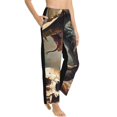 thumbnail image 6 of Salouo Western Cowboy Snake Ram Skull Print Women's Pajama Pants Casual Loose Sweatpants PJs Flowy Pants Drawstring Palazzo for Women Wide Leg Pants Lounge Pajama -Small, 6 of 8