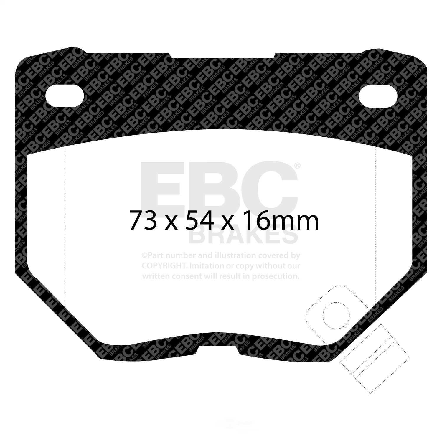 EBC 89-95 Nissan Skyline (R32) 2.6 Twin Turbo GT-R Redstuff Rear Brake Pads Fits select: 2001-2007 SUBARU IMPREZA, 1989-1996 NISSAN 300ZX