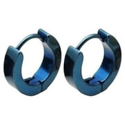 KURTRUSSEL Cool Stainless Earring Black Blue Golden Stud Earrings for Men