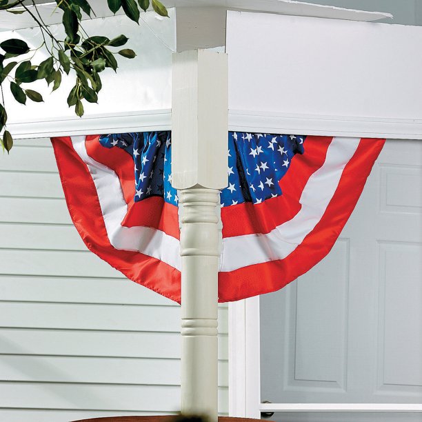 R/W/B Corner Bunting Set (1Set Pbh, 6/Un Home Decor 6 Pieces