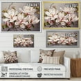 thumbnail image 4 of Designart "White Pink Magnolias Magnolia " Floral Floater Framed Wall Decor, 4 of 7