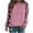 Pink, variant on Naughtyhood Sweatshirts,Women Long Sleeves Casual Shirts Printing Round Neck Sweatshirt Pullover Loose Tunic Tops S