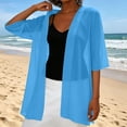 thumbnail image 2 of Linfrsh Shawls and Wraps for Evening Dresses Chiffon Soft Shawl for Wedding Guest Party Cover Up(Sky Blue,XL), 2 of 5