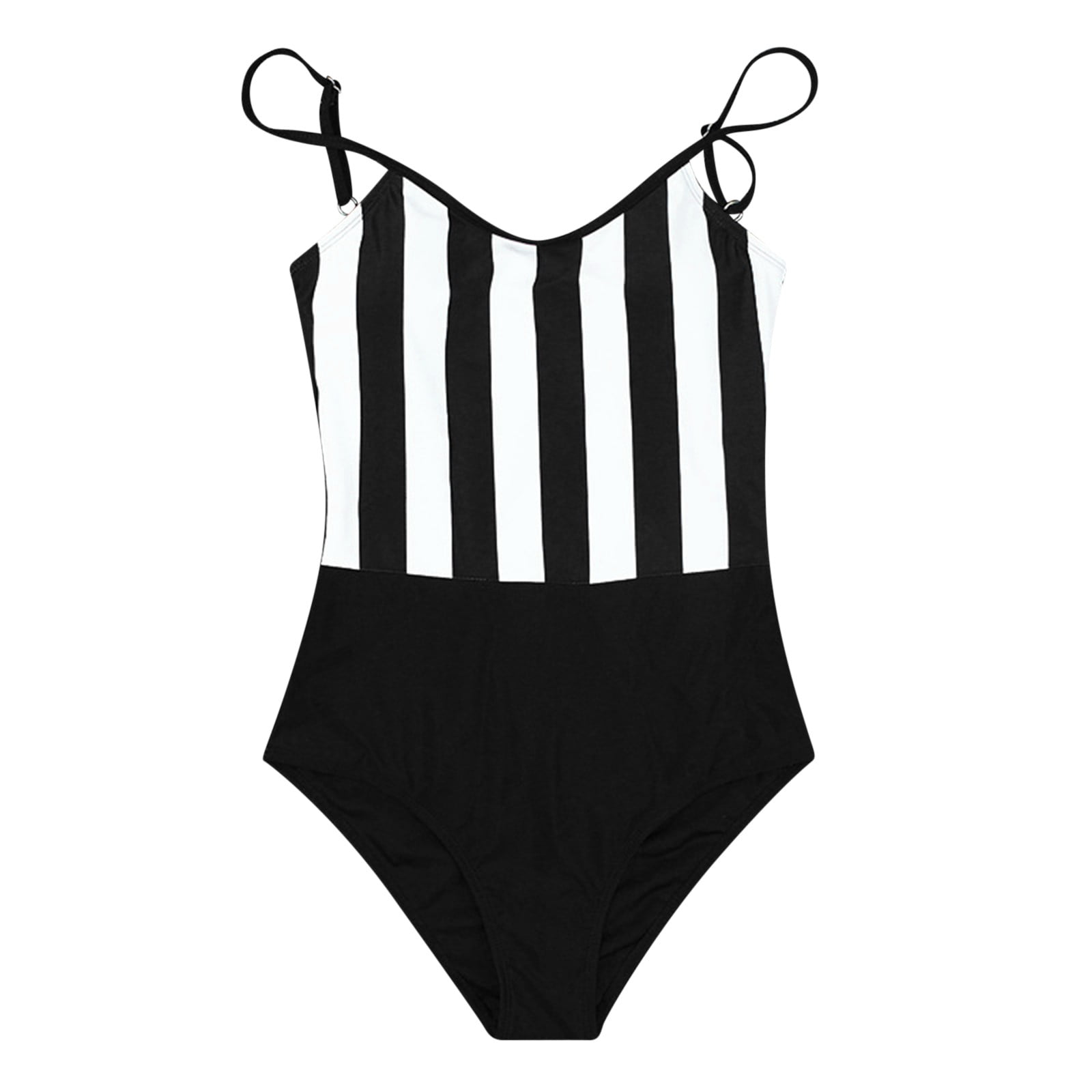 nsendm Backless Women Sling Swimsuit Retro Ladies One-Piece Striped ...