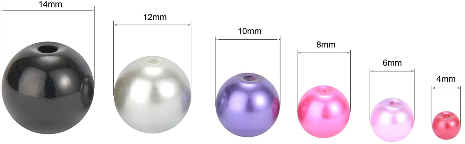 200pcs Top Quality Czech Glass Pearl Round Loose Beads 3mm 4mm 6mm 8mm 10mm 12mm