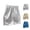 Blue, variant on Tranfacy Toddler Boys 3-12 Years Summer Shorts Solid Elastic Waist Cargo Style Knee Length Half Pants