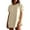 Khaki, variant on ZZwxWA Womens Short Sleeve Round Neck Shirts Solid Color Basic Loose Tunic Tops Patchwork Blouse Casual 2025 Trendy Clothes