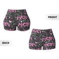 thumbnail image 5 of Picia Lovely Mom Ever Printed Workout Shorts for Women Seamless Scrunch Butt Lifting High Waisted Yoga Gym Booty Running Moisture-wicking Short Pants-, 5 of 9